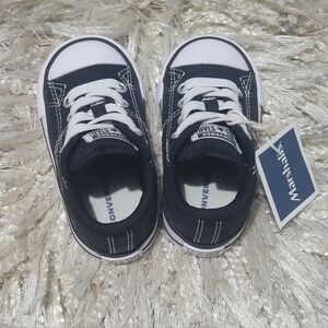 Converse Kids Black & White Low-Top Canvas Sneakers